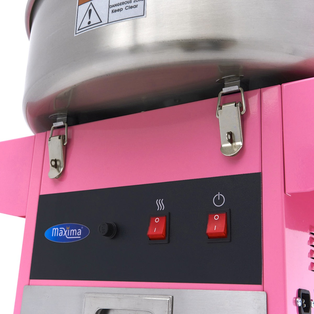 Maxima Suikerspinmachine – Ø 52cm – Roze – met kar - 09506002