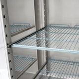 Maxima  Fridge - 1200L - 6 Adjustable Shelves (2/1GN) - Stainless Steel - with Glass Door  - 09400011