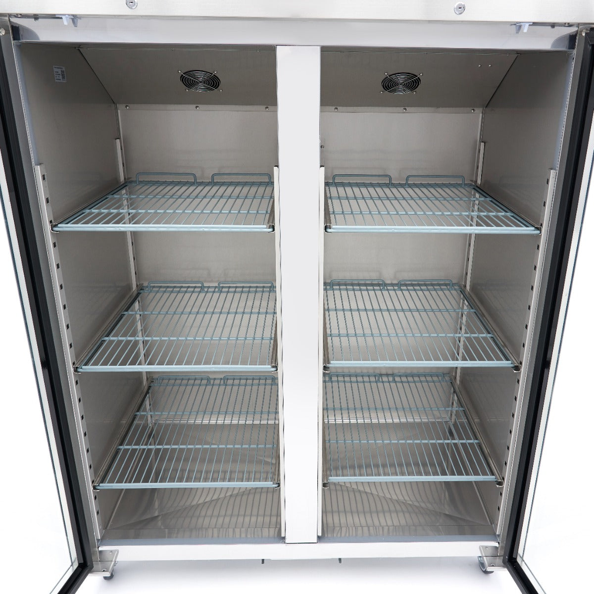 Maxima  Fridge - 1200L - 6 Adjustable Shelves (2/1GN) - Stainless Steel - with Glass Door  - 09400011