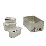 Maxima Bain Marie - mit Hahn - inkl. 3 x 1/3 GN-Set - Elektrisch - 09300011