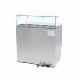 Maxima  Pizza Prep Fridge - 90cm - 2 Doors - Fits 5 x 1/6 GN - incl Glass Cover  - 09400207