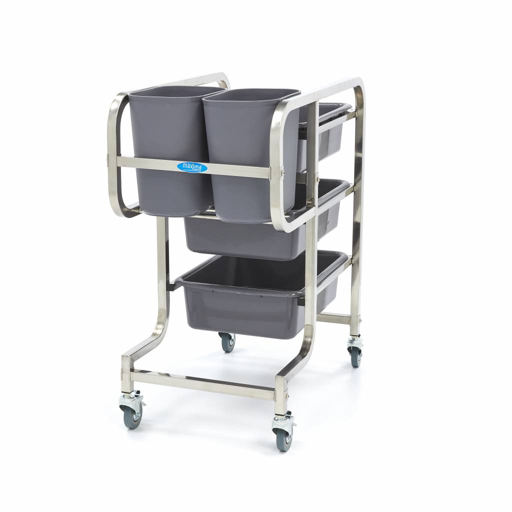 Maxima  Cleaning Trolley - incl 5 Bins  - 09300544