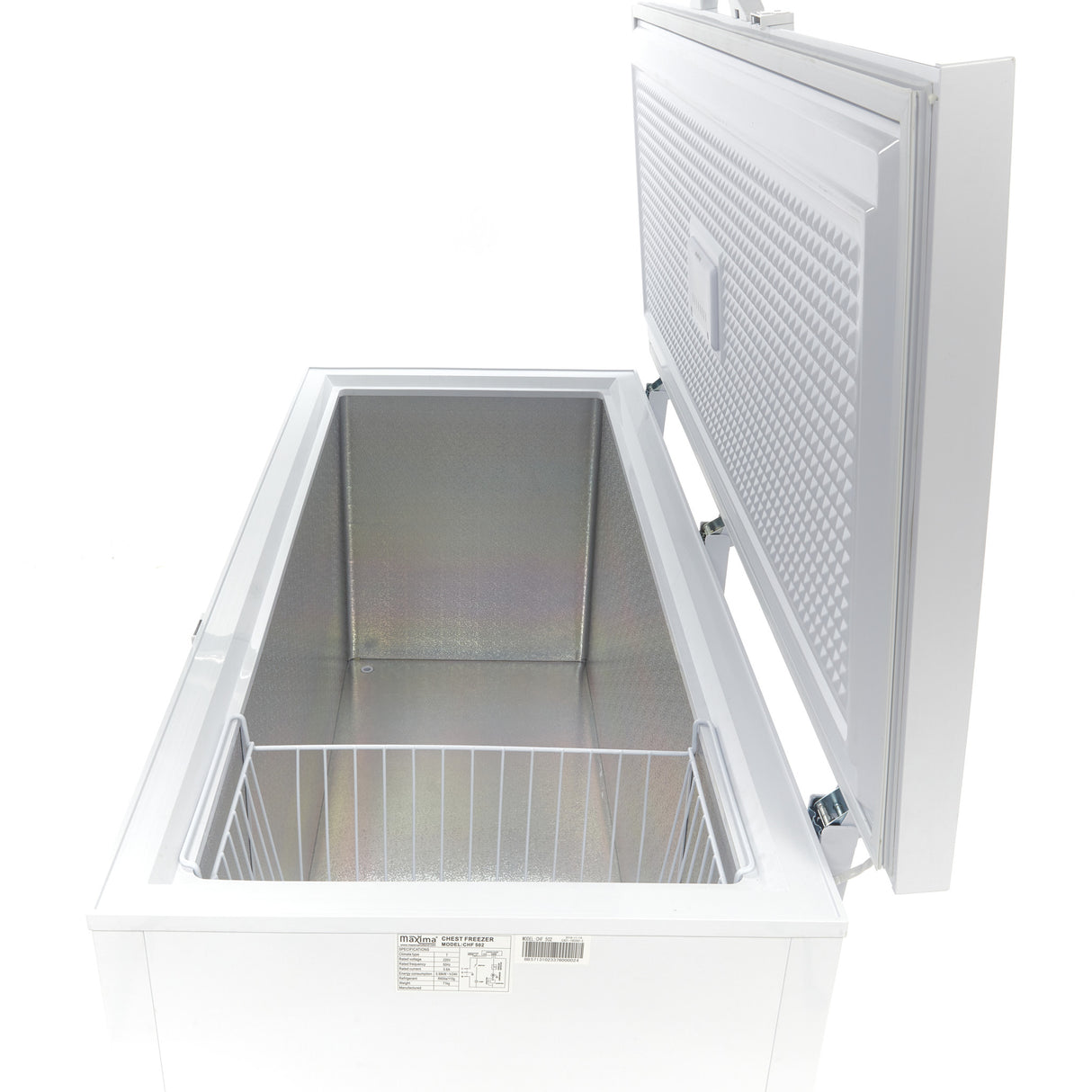 Maxima  Chest Freezer - 488L - on Wheels - incl Hanging Basket  - 09402370