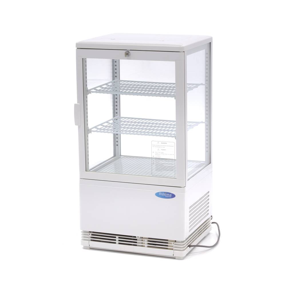 Maxima Kühlschrank-Vitrine – 58 l – 43 cm – Weiß – 09400800