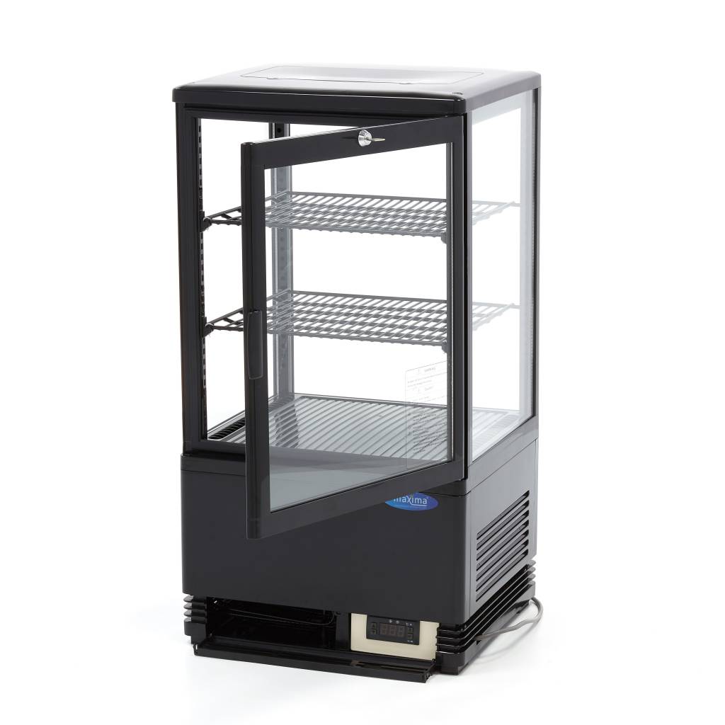 Maxima Kühlschrank-Vitrine – 58 l – 43 cm – Schwarz – 09400801