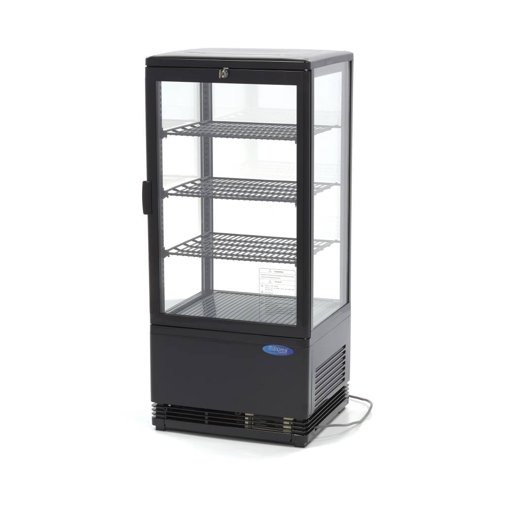 Maxima Kühlschrank-Vitrine – 78 l – 43 cm – Schwarz – 09400806