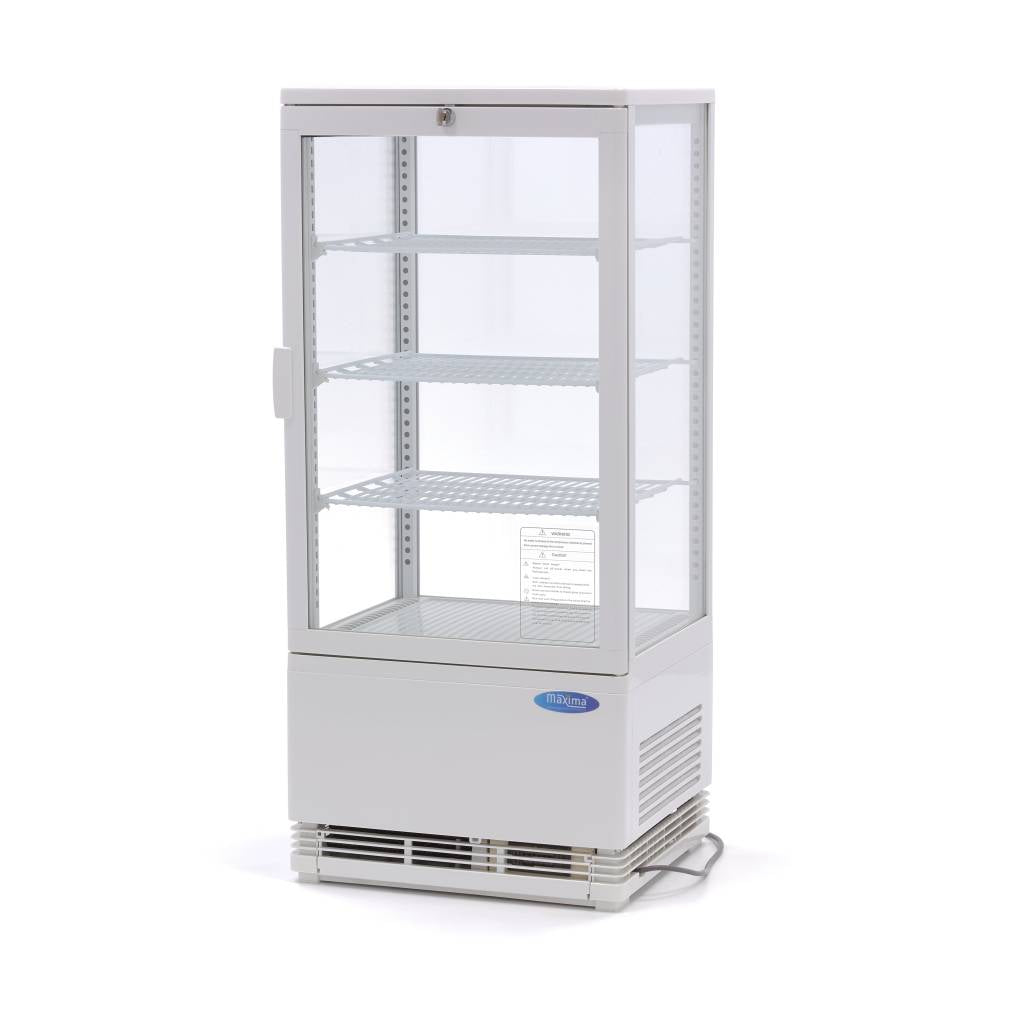 Maxima Kühlschrank-Vitrine – 78 l – 43 cm – Weiß – 09400805