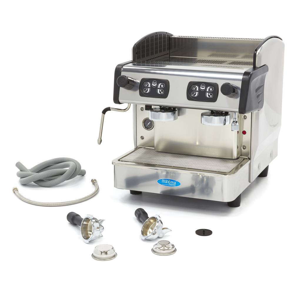 Maxima Espressomachine - 2 zuigers - 480 kopjes per uur - Zelfreinigend - 08804050