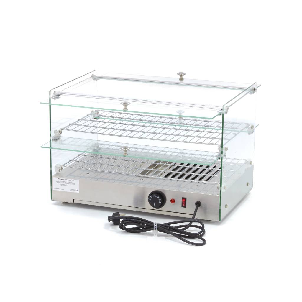 Maxima  Heated Food Display - 50L - 55cm - 2 Shelves  - 09400780