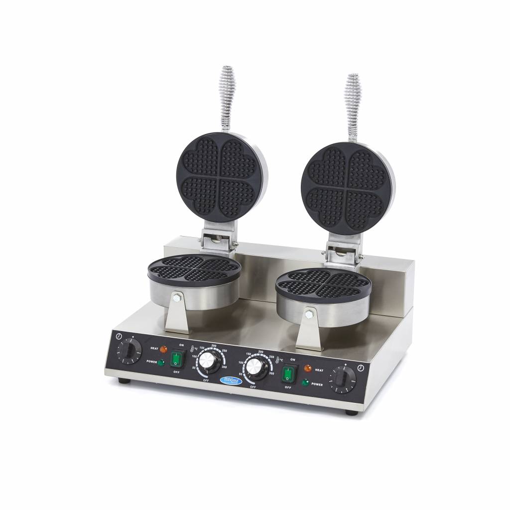 Maxima  Waffle Maker - 8 Waffles - Hearts - Double  - 09365101