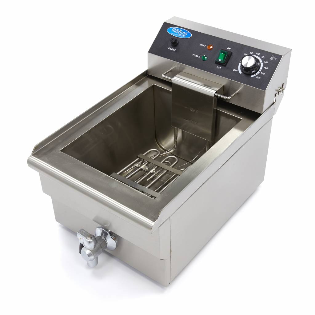 Maxima  Deep Fryer - 16L - 1 Basket - with Drain Tap  - 09365010