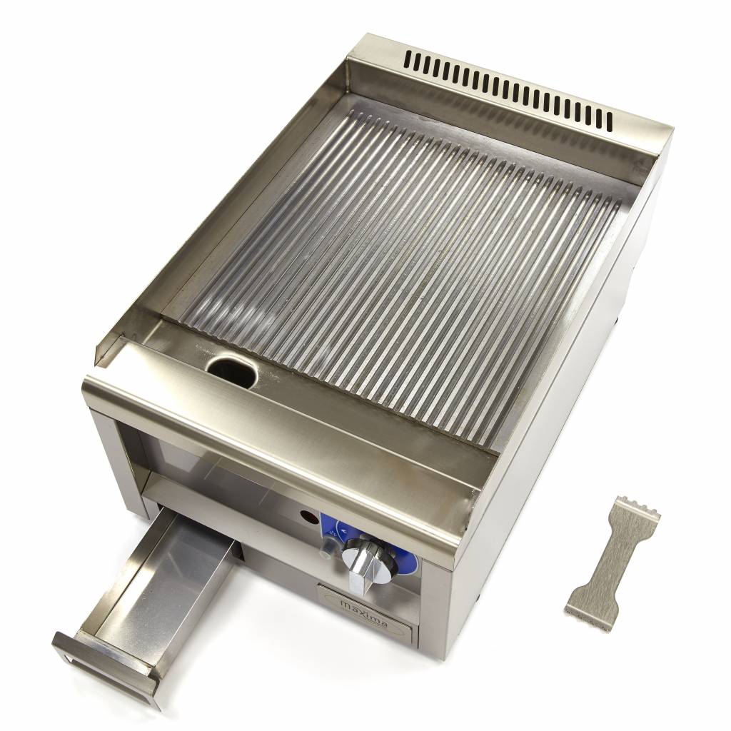 Maxima Commercial Grade Griddle - Gegroefd - Enkele eenheid - 60 cm diep - Gas - 09391590