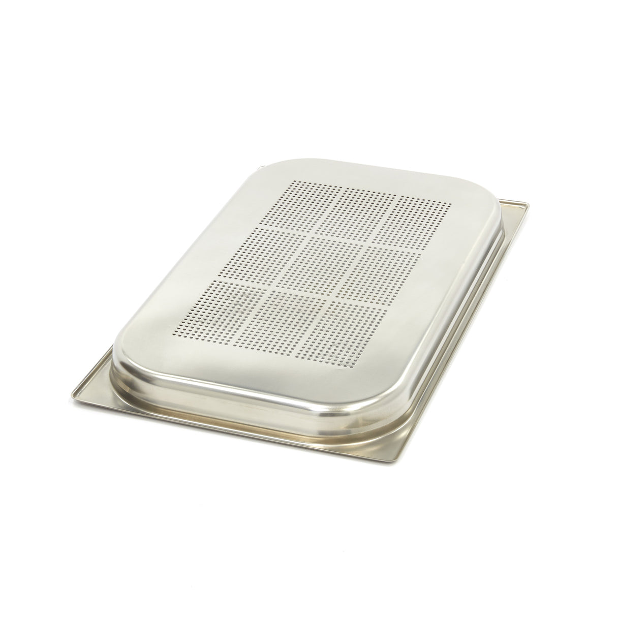 Maxima  Gastronorm Container - 1/1 GN - 4cm Deep - Stainless Steel - Perforated  - 09367601