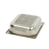 Maxima  Gastronorm Container - 2/3 GN - 10cm Deep - Stainless Steel - Perforated  - 09367671