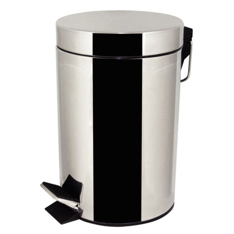 Stainless Steel Step Bin 3Ltr - L427 Bedroom and Bathroom Bins Non Branded