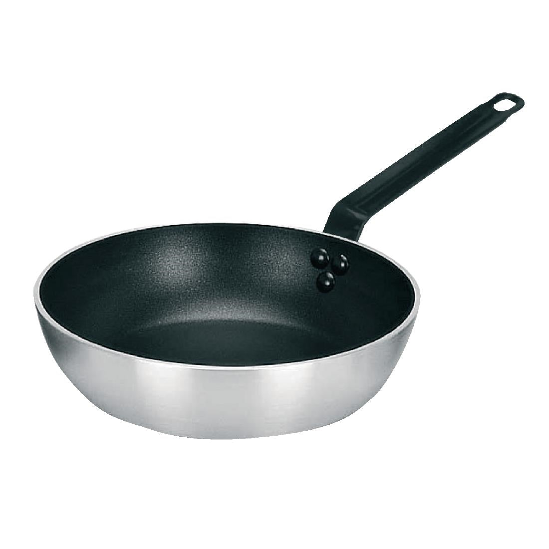 Vogue Aluminium Non-Stick Flared Sauté Pan 28cm - T299  Vogue