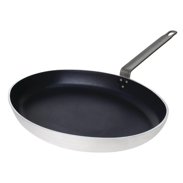 Vogue Aluminium Non-Stick Teflon Platinum Plus Oval Frying Pan 36cm - T357  Vogue