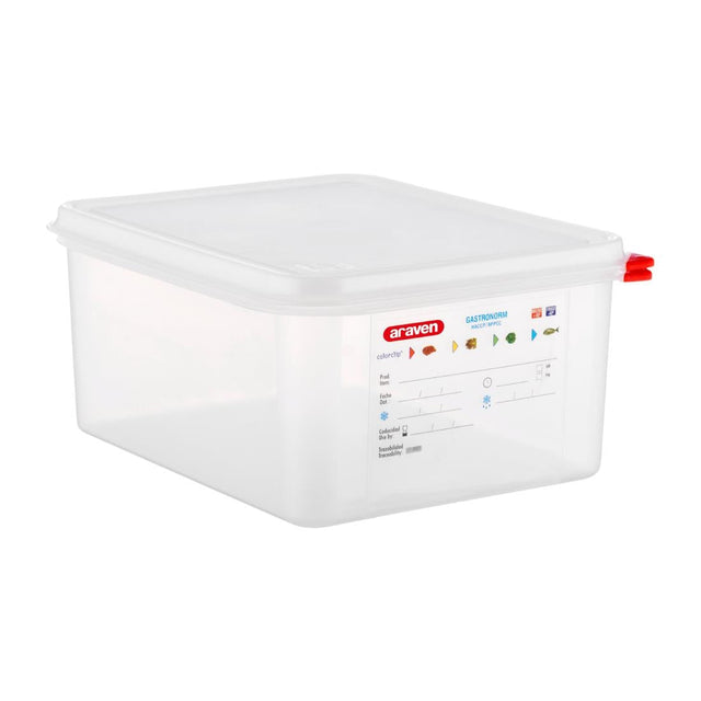 Araven Polypropylene 1/2 Gastronorm Food Container 10Ltr (Pack of 4) - T988  Araven