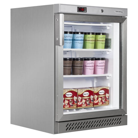 Tefcold Glass Door Display Freezer - UF200GS Refrigeration - Undercounter Tefcold