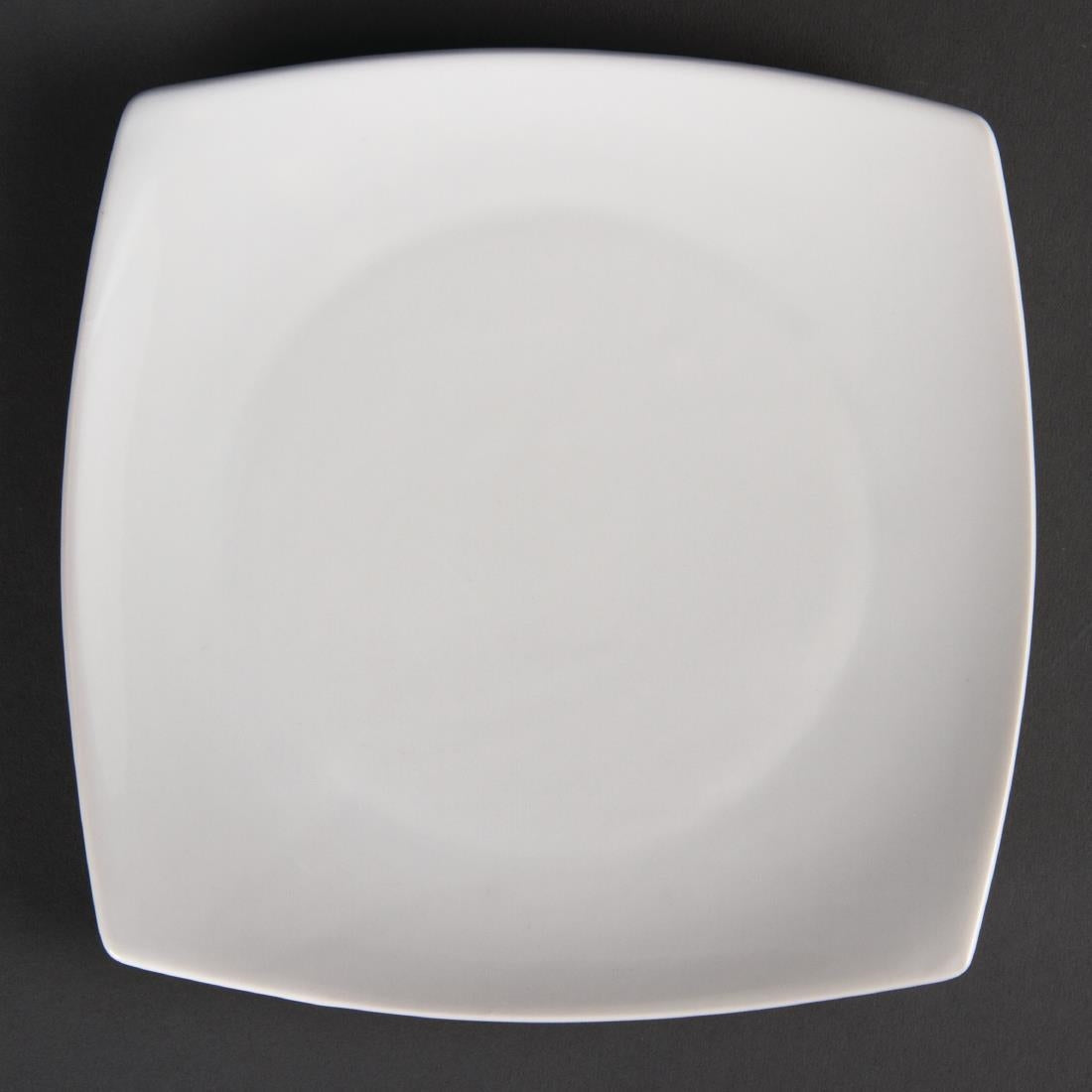 Olympia Whiteware Rounded Square Plates 185mm (Pack of 12) - U169  Olympia