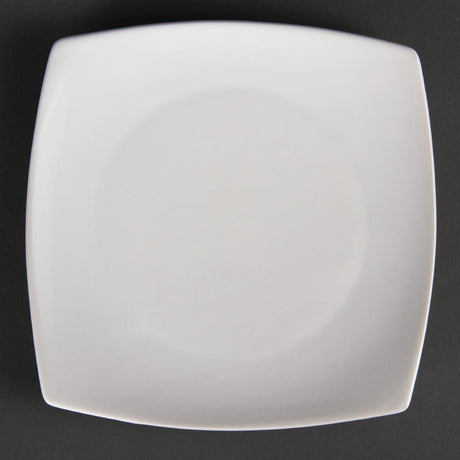 Olympia Whiteware Rounded Square Plates 185mm (Pack of 12) - U169  Olympia