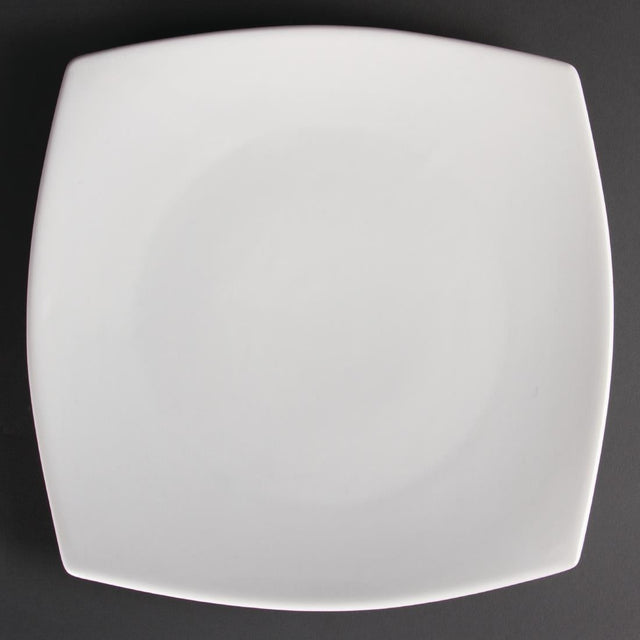 Olympia Whiteware Rounded Square Plates 305mm (Pack of 6) - U172  Olympia