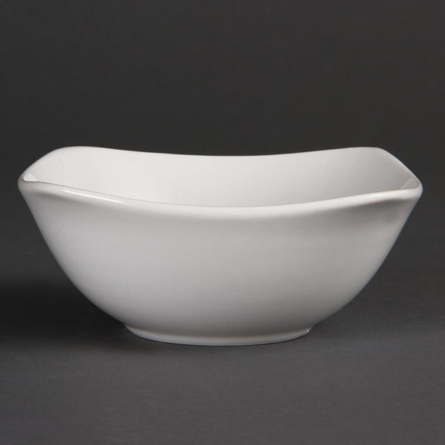 Olympia Whiteware Rounded Square Bowls 140mm (Pack of 12) - U173  Olympia