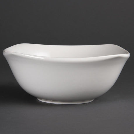 Olympia Whiteware Rounded Square Bowls 220mm (Pack of 12) - U175  Olympia