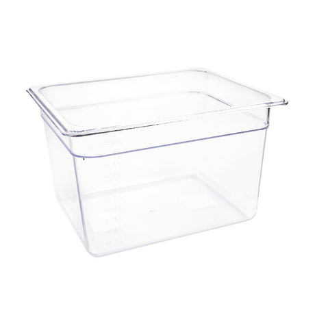 Vogue Polycarbonate 1/2 Gastronorm Container 200mm Clear - U231  Vogue