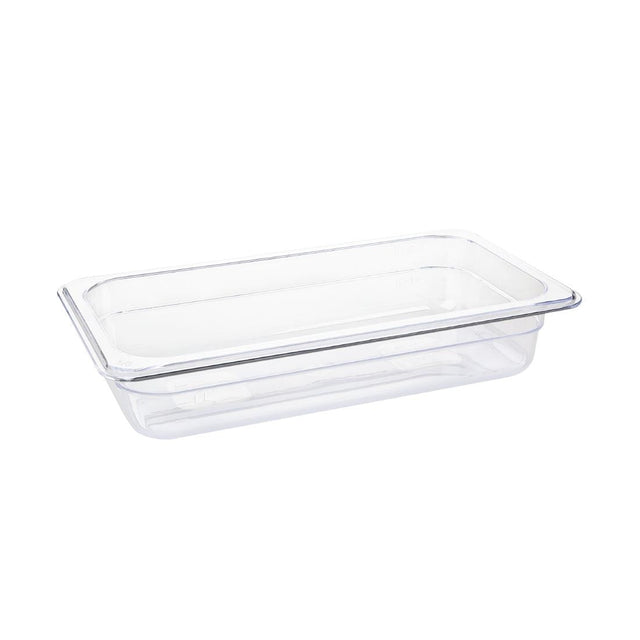 Vogue Polycarbonate 1/3 Gastronorm Container 65mm Clear - U232  Vogue