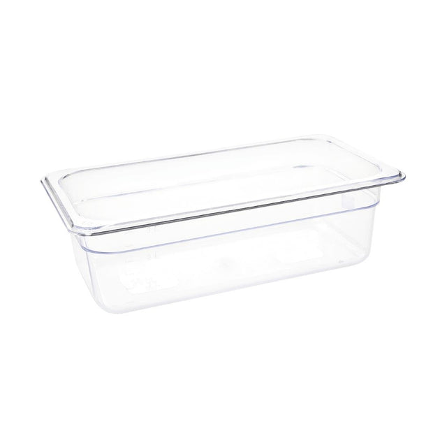 Vogue Polycarbonate 1/3 Gastronorm Container 100mm Clear - U233  Vogue