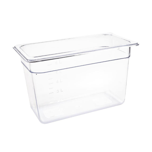 Vogue Polycarbonate 1/3 Gastronorm Container 200mm Clear - U235  Vogue