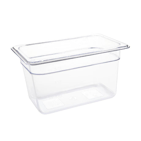 Vogue Polycarbonate 1/4 Gastronorm Container 150mm Clear - U238  Vogue