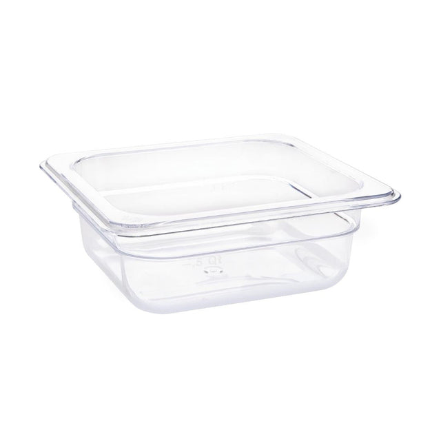 Vogue Polycarbonate 1/6 Gastronorm Container 65mm Clear - U239  Vogue