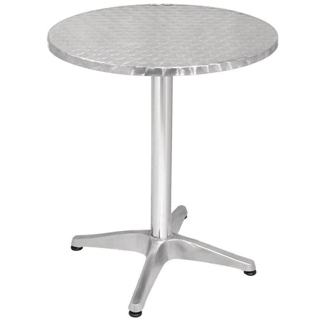 Bolero Round Bistro Table Stainless Steel 600mm - U425  Bolero