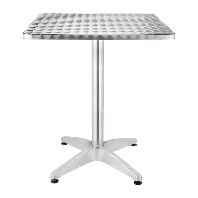 Bolero Steel and Aluminium Square Bistro Table 600mm - U427  Bolero