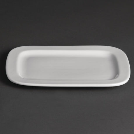 Olympia Whiteware Rounded Rectangular Plates 230mm (Pack of 12) - U805  Olympia