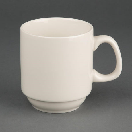 Olympia Ivory Stacking Mugs 285ml 10oz (Pack of 12) - U832  Olympia