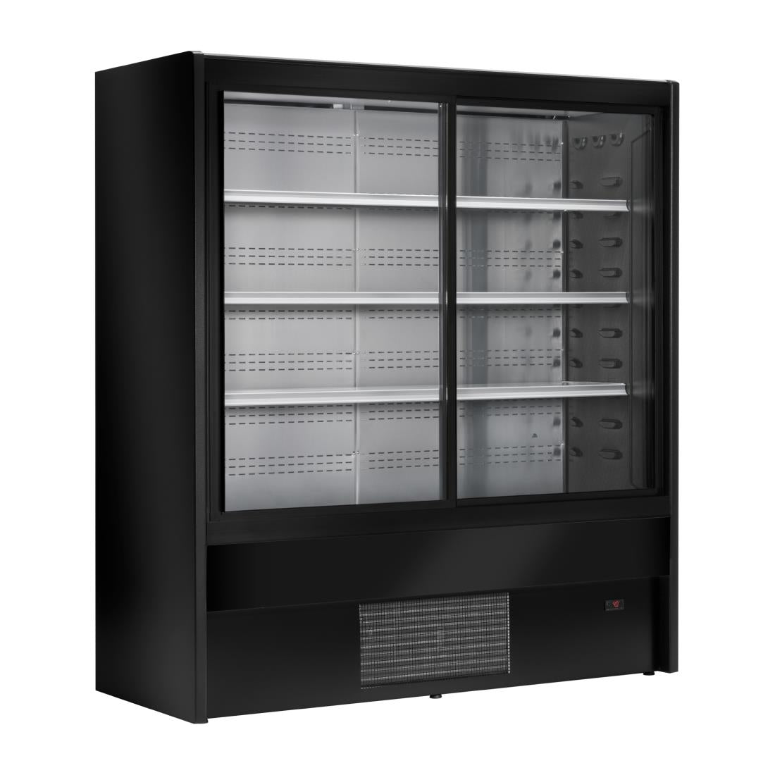 Zoin Cervinho Multideck Display Black with Sliding Doors 1000mm - UA054-100  Zoin