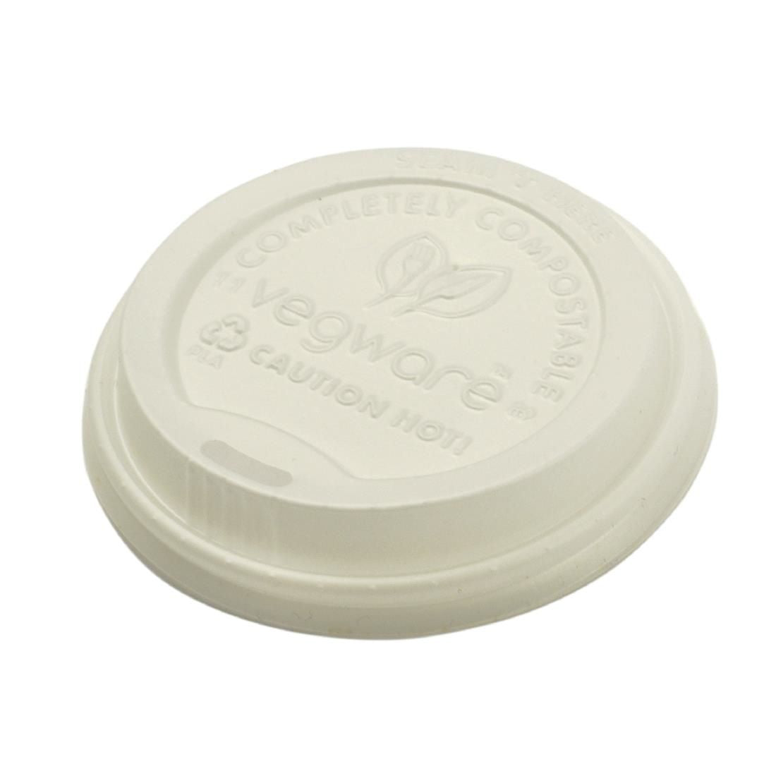 Vegware Compostable Coffee Cup Lids 225ml / 8oz (Pack of 1000) - GH024 Disposable Cups Vegware