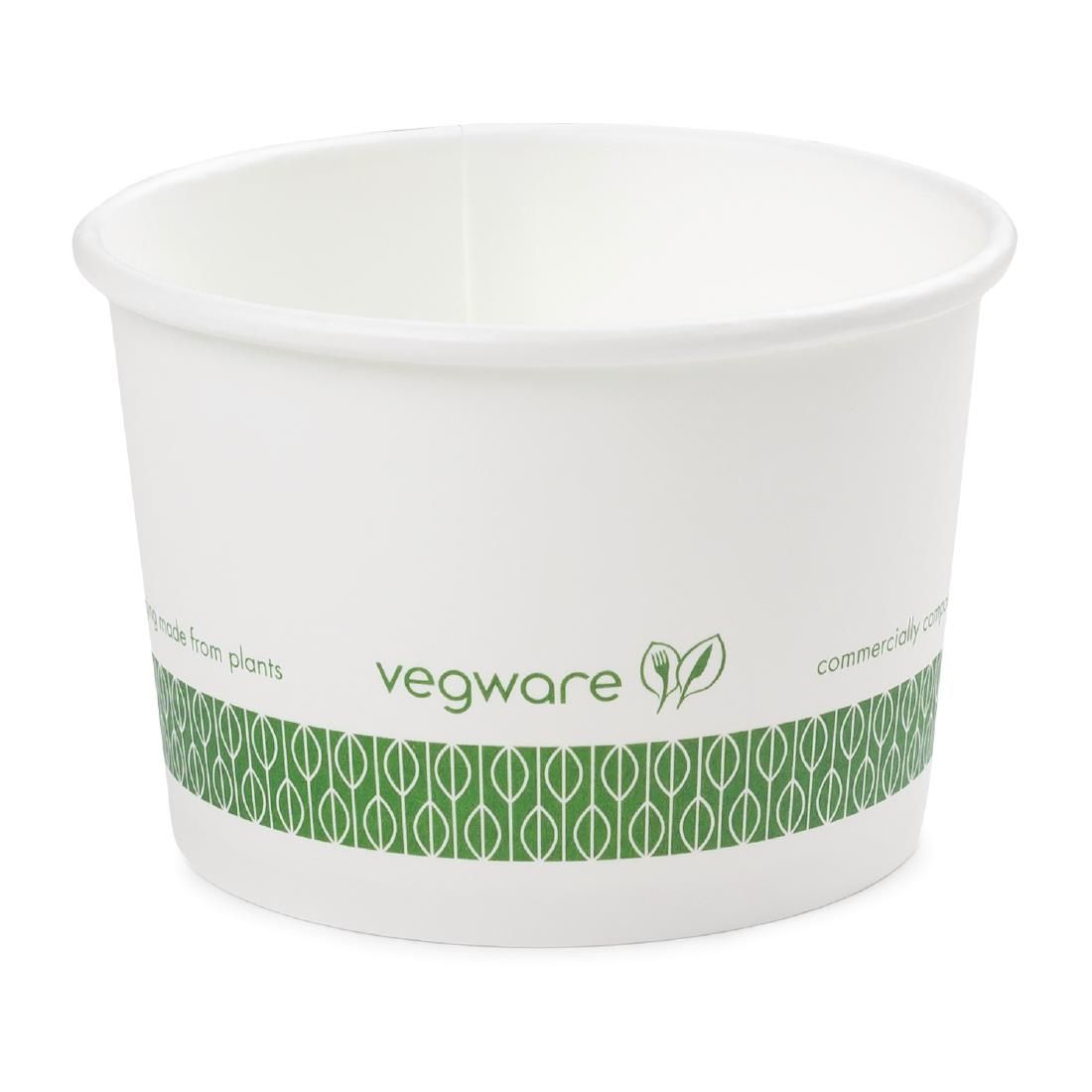 Vegware Compostable Hot Food Pots 230ml / 8oz (Pack of 1000) - GH027 Condiment Pots & Soup Cups Vegware