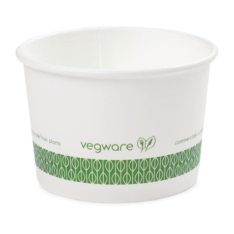 Vegware Compostable Hot Food Pots 230ml / 8oz (Pack of 1000) - GH027 Condiment Pots & Soup Cups Vegware