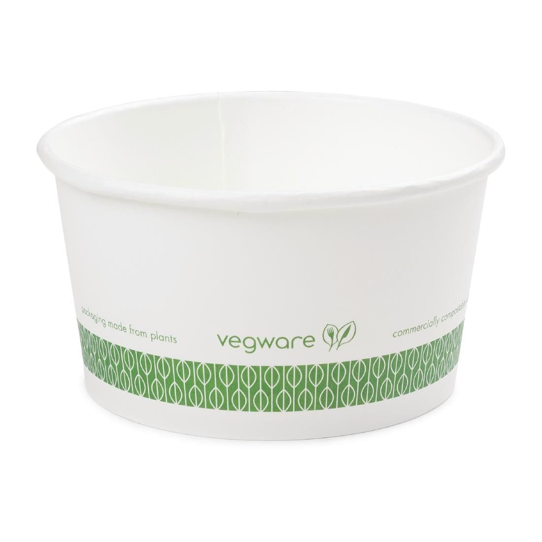 Vegware Compostable Hot Food Pots 340ml / 12oz (Pack of 500) - GF046 Condiment Pots & Soup Cups Vegware