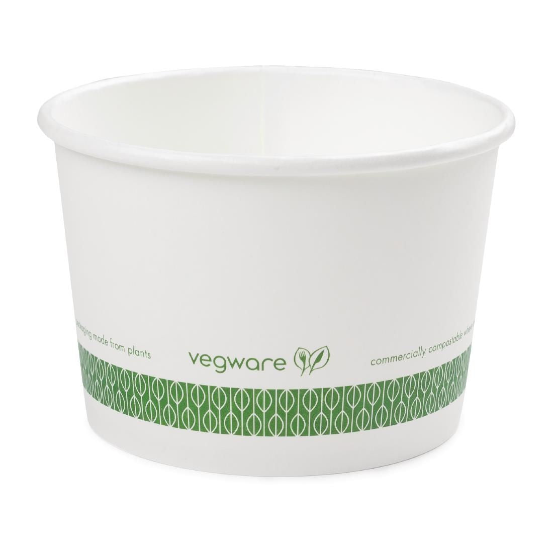 Vegware Compostable Hot Food Pots 455ml / 16oz (Pack of 500) - GF047 Condiment Pots & Soup Cups Vegware