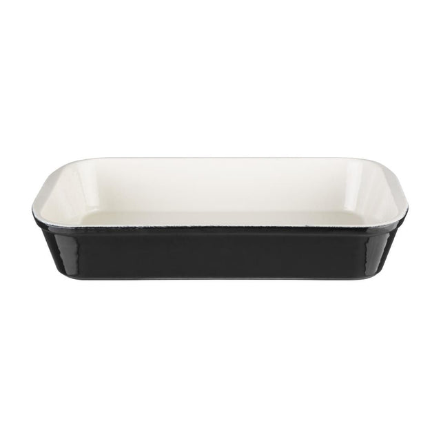 Vogue Black Cast Iron Roasting Dish - U571 Oven to Table Vogue