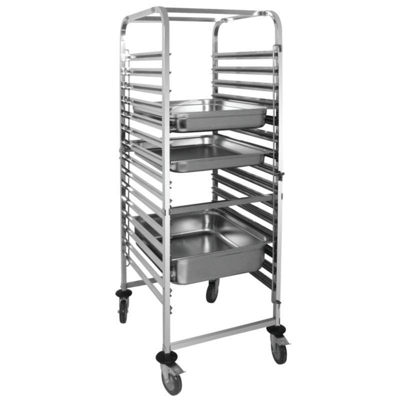 Vogue Gastronorm Racking Trolley 15 Level - GG499 GN & Racking Trolleys Vogue