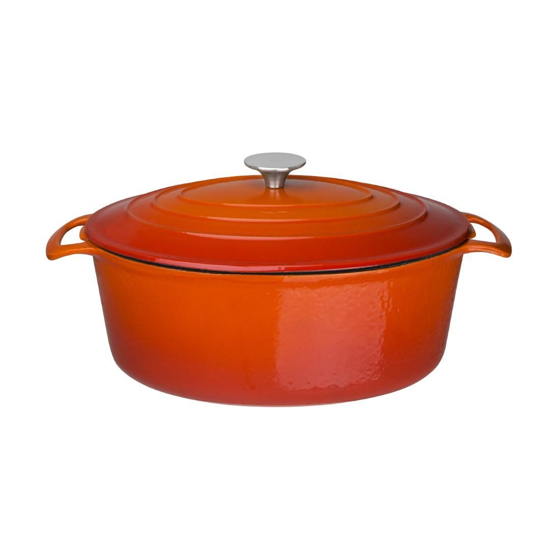 Vogue Orange Oval Casserole Dish 6Ltr - GH312 Oven to Table Vogue