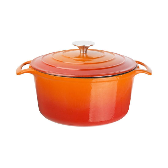 Vogue Orange Round Casserole Dish 3.2Ltr - GH302 Oven to Table Vogue