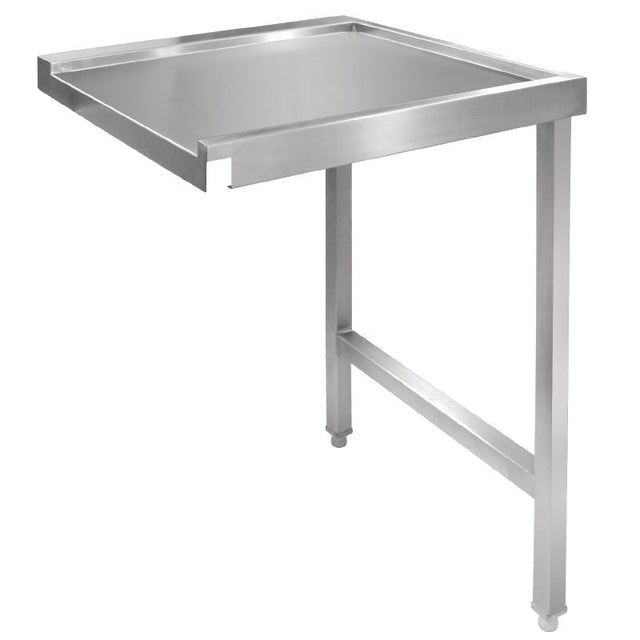 Vogue Pass Through Dishwash Table Right 600mm - GJ534 Stainless Steel Dishwasher Tables Vogue