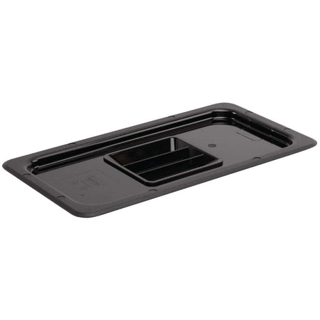 Vogue Polycarbonate 1/3 Gastronorm Lid Black - U476 GN Gastronorm Pans Vogue